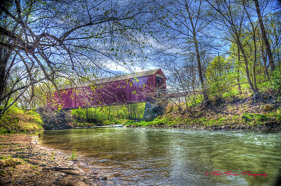Princeton Red Covered Bridge HDR 5