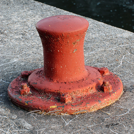 Mooring Post on the Edge of the Lock