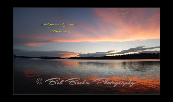 Sunset on Scattering Rice Lake