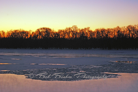 Sunset on the Illinois