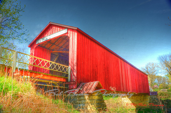 Princeton Red Covered Bridge HDR 1