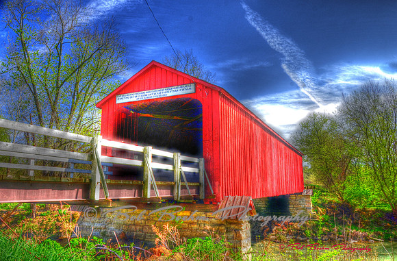 Princeton Red Covered Bridge HDR 3