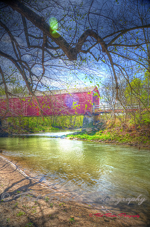 Princeton Red Covered Bridge HDR 4