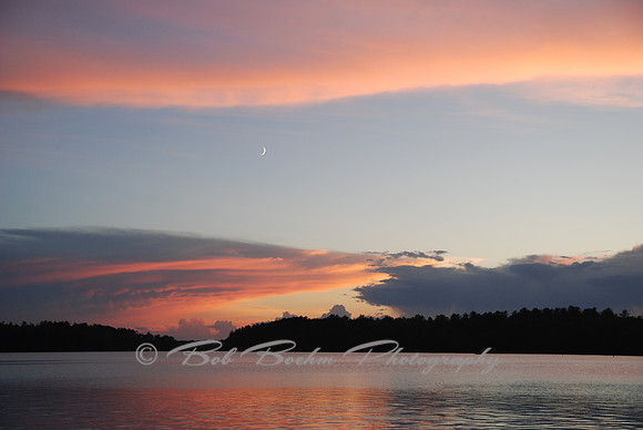 Sunset on Scattering Rice Lake