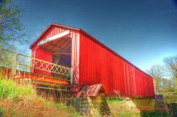Princeton Red Covered Bridge HDR 1