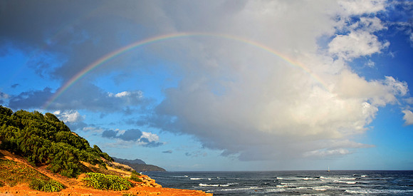 Rainbow Over The Lithified Cliffs_Panorama1